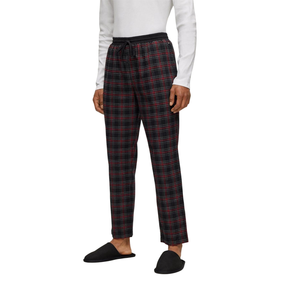 White-Red - Side - Boss Mens Long Pyjama Set