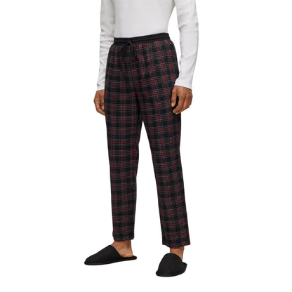 White-Red - Side - Boss Mens Long Pyjama Set