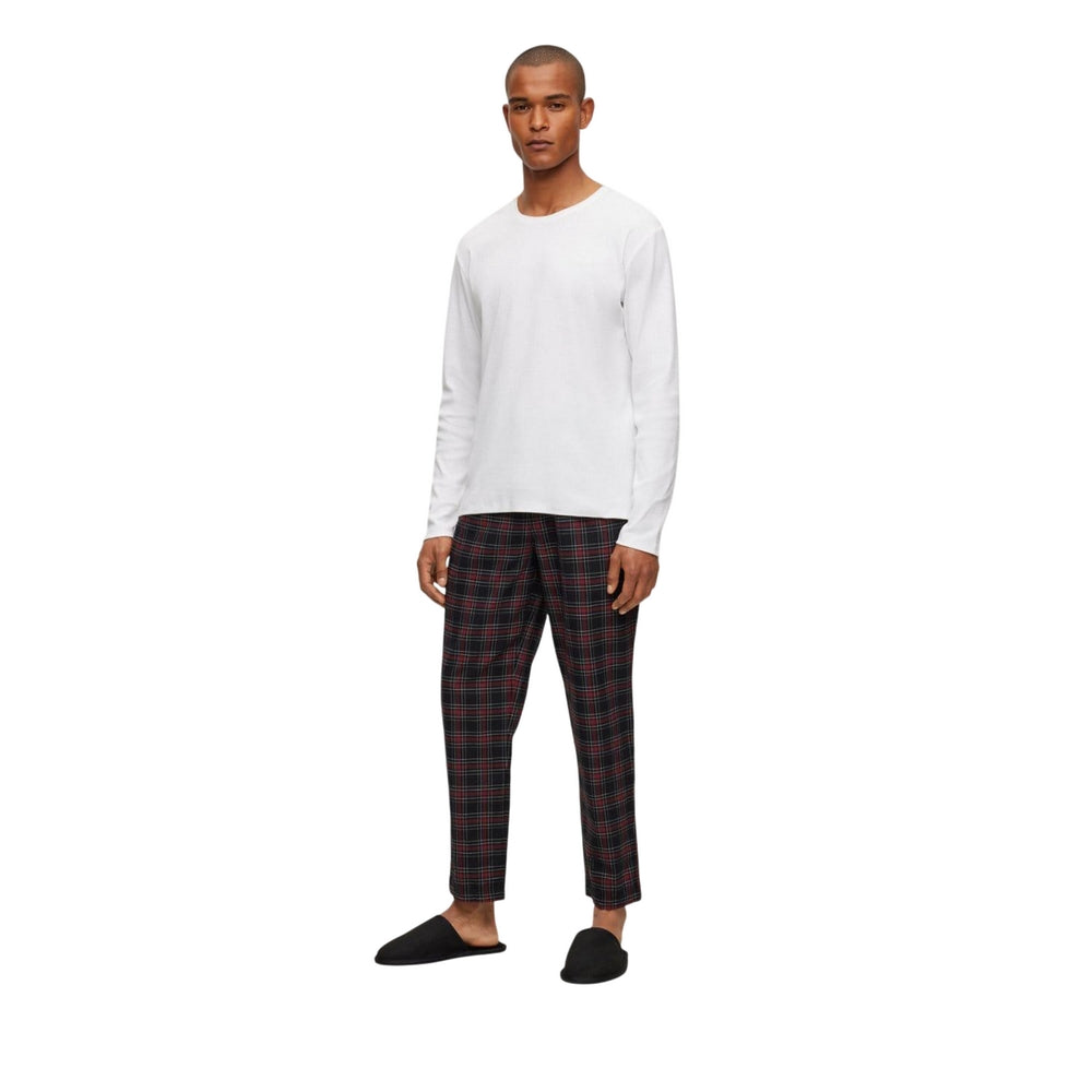 White-Red - Lifestyle - Boss Mens Long Pyjama Set