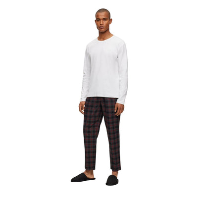 White-Red - Lifestyle - Boss Mens Long Pyjama Set