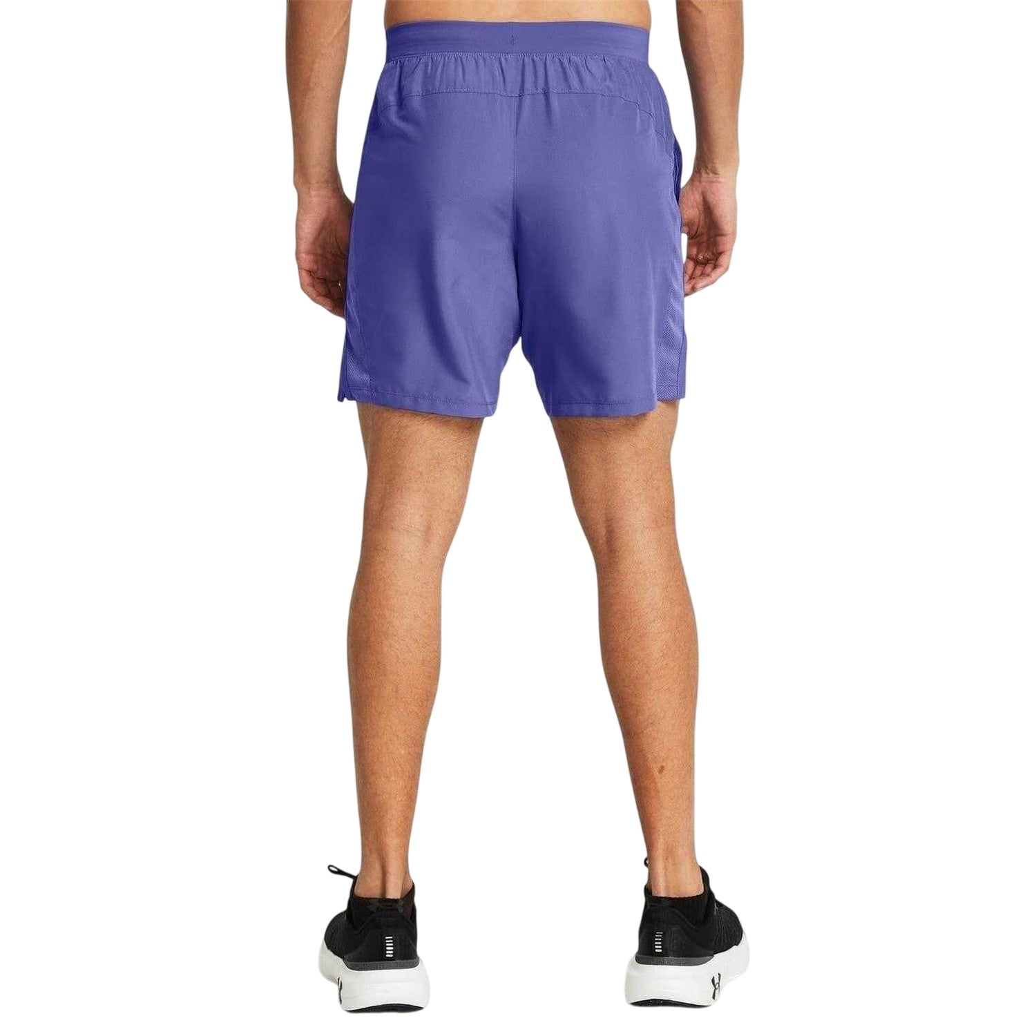 Purple - Back - Under Armour Mens Launch Running Shorts