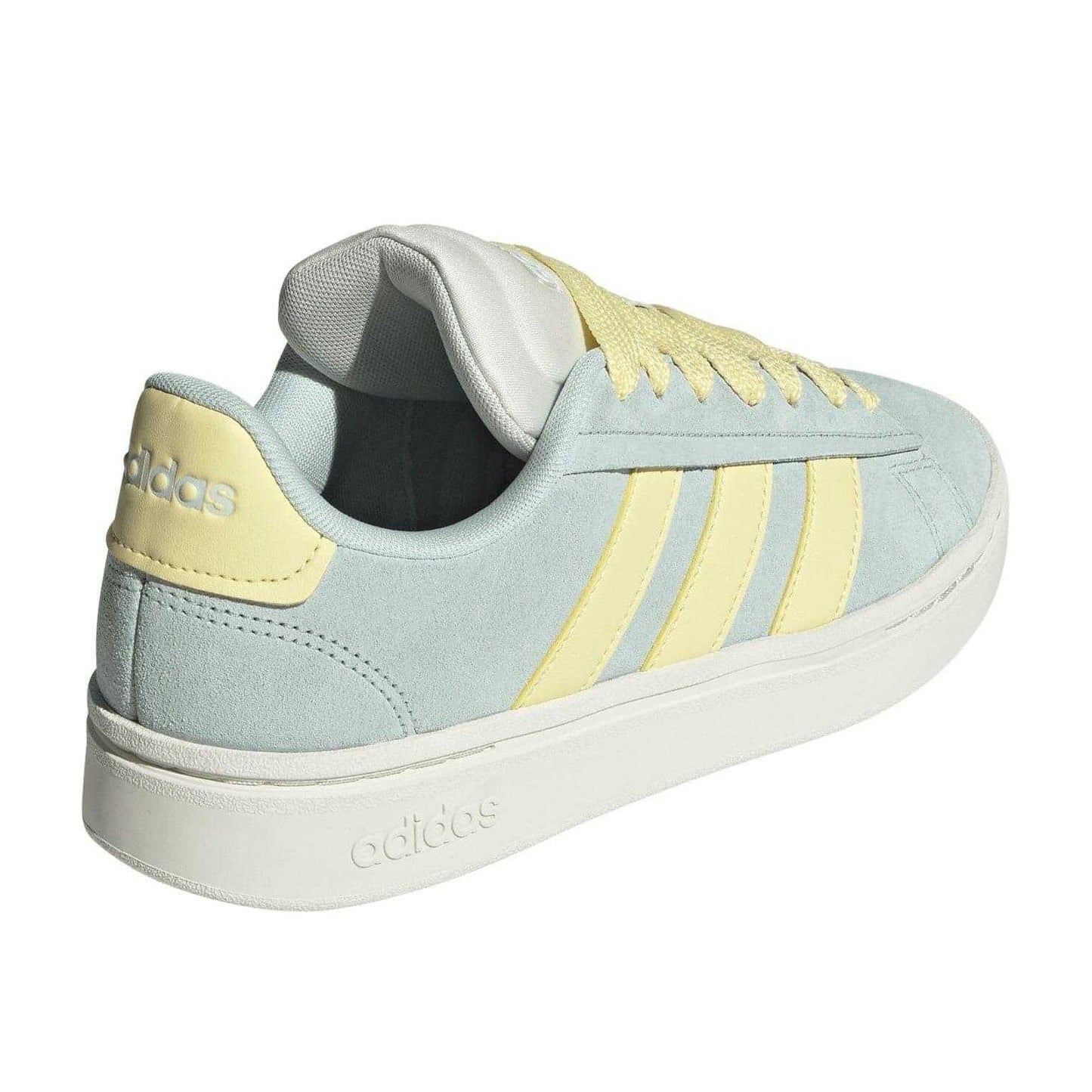 Mint - Back - Adidas Womens-Ladies Grand Court Alpha Leather Trainers
