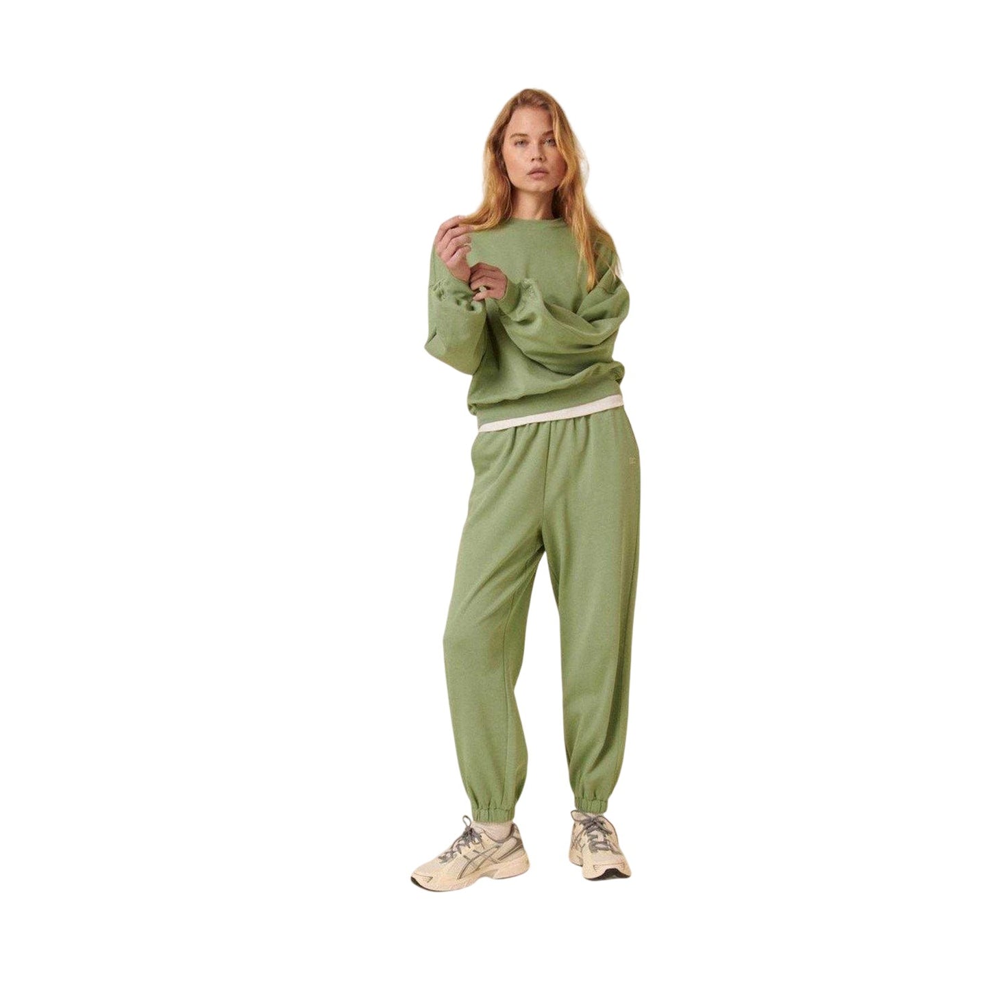 Green - Side - Nobody's Child Womens-Ladies Drop Shoulder Sweatshirt