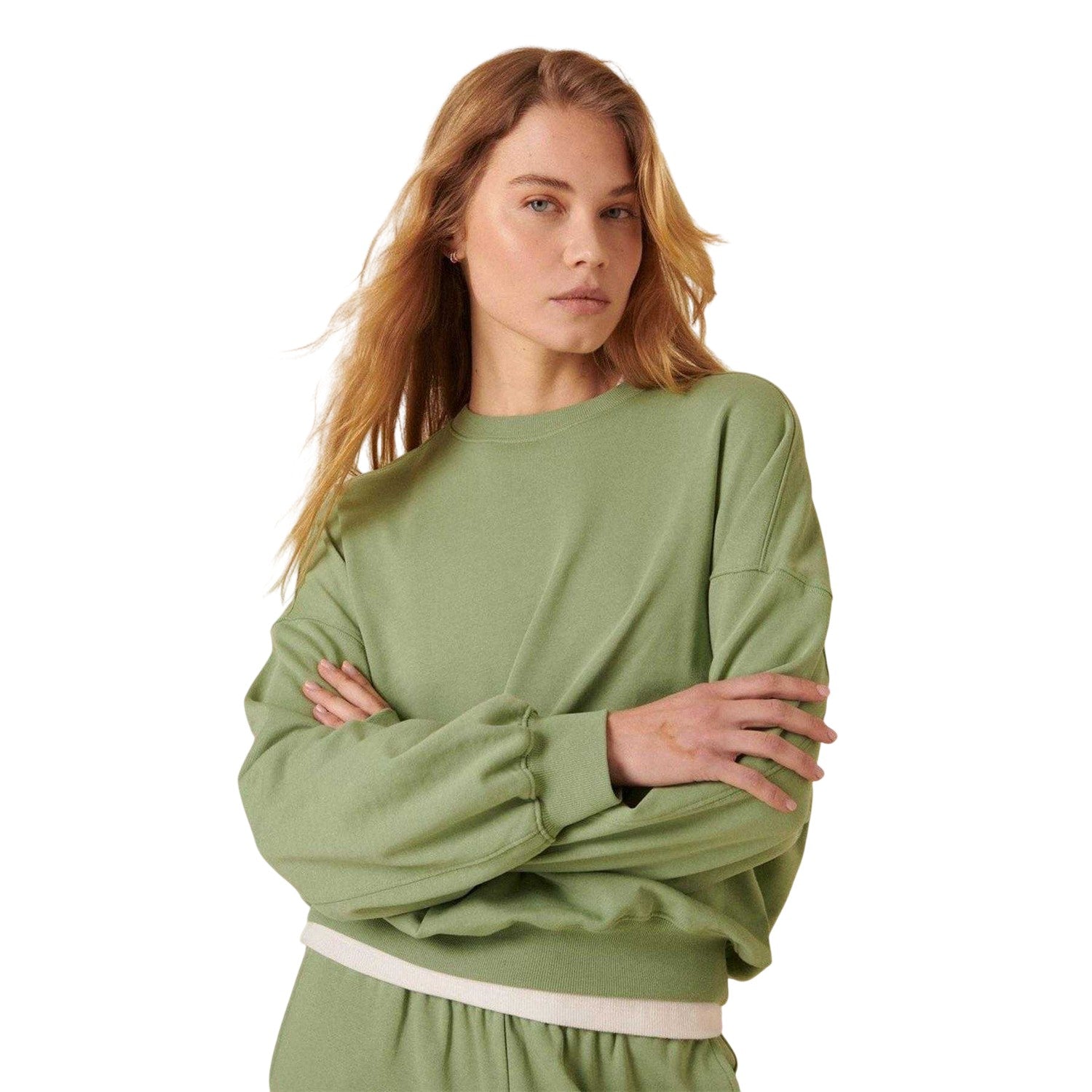 Green - Front - Nobody's Child Womens-Ladies Drop Shoulder Sweatshirt