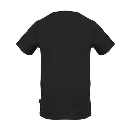 Black - Back - Aquascutum Mens Triangle Logo Crew Neck T-Shirt