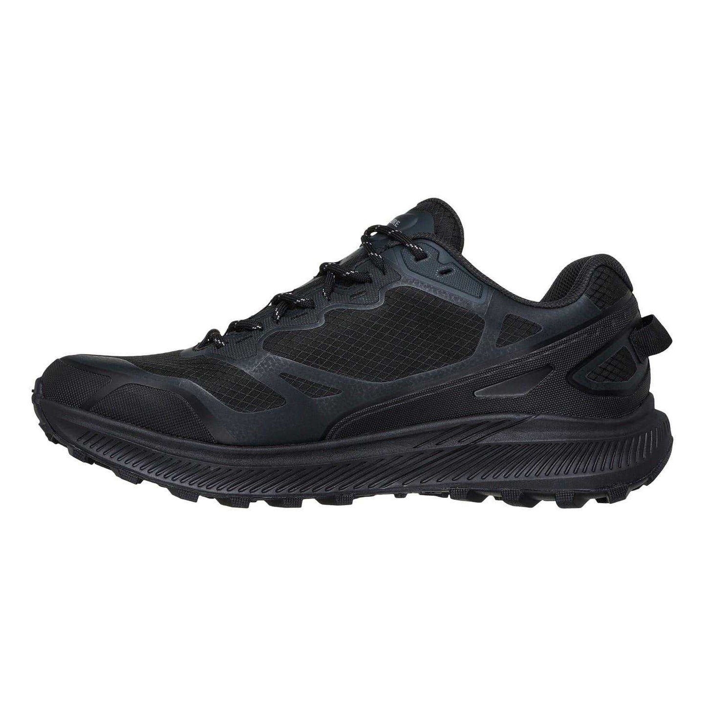 Black - Back - Skechers Mens Ridgestar Lace Up Flat Trainers