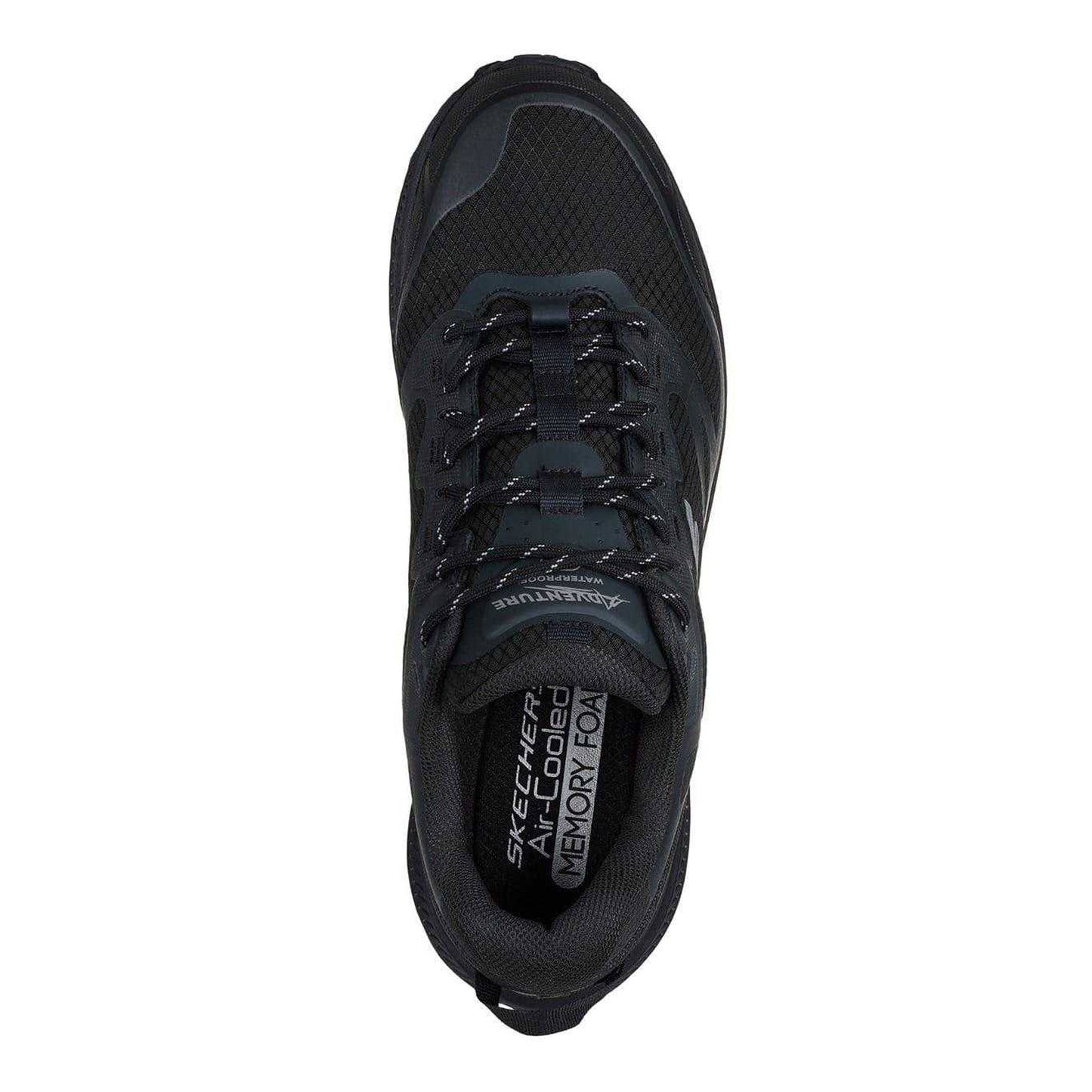 Black - Side - Skechers Mens Ridgestar Lace Up Flat Trainers