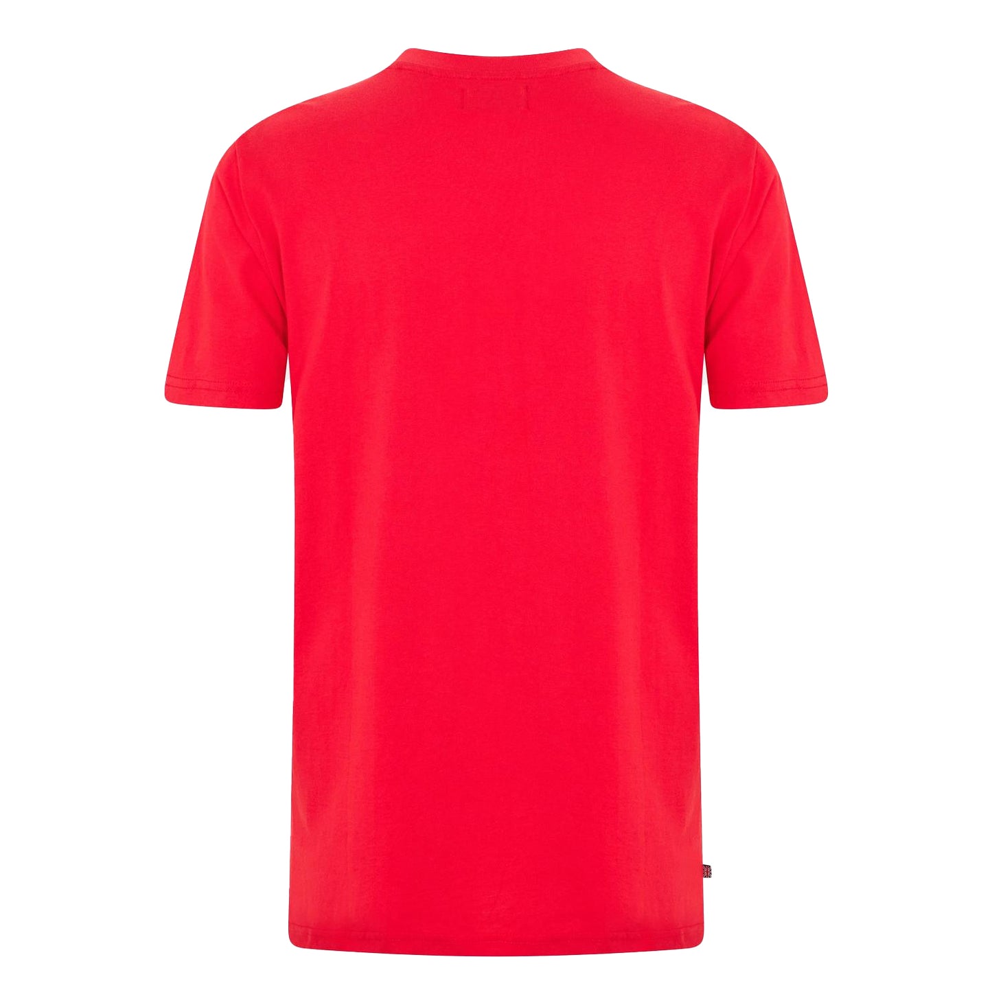 Red-White - Back - Aquascutum Mens London Chest Logo Crew Neck T-Shirt