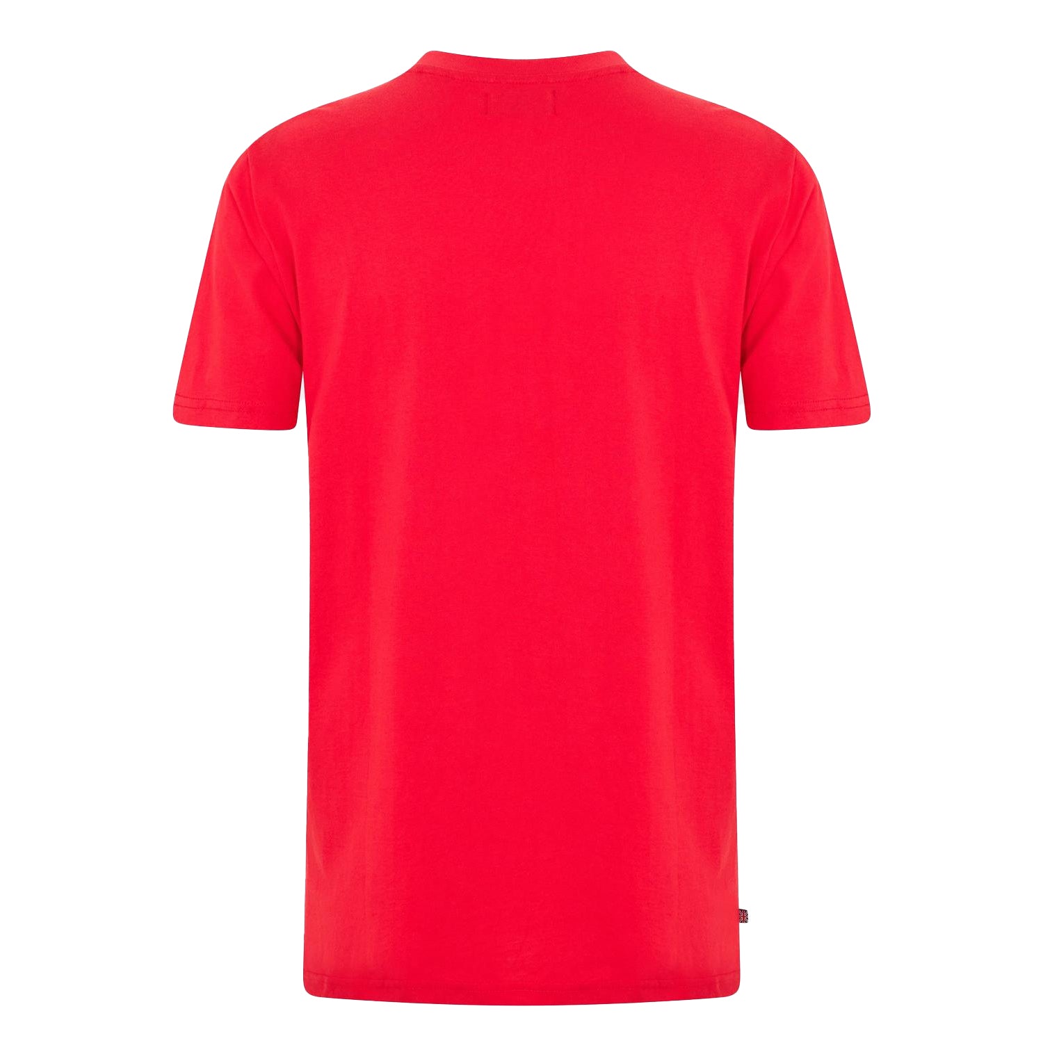 Red-White - Back - Aquascutum Mens London Chest Logo Crew Neck T-Shirt