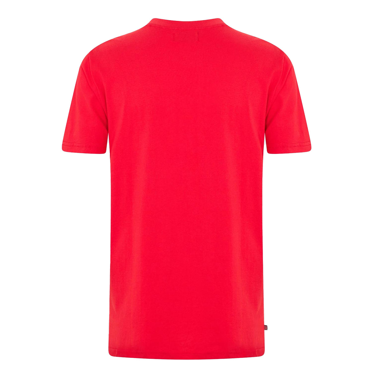 Red-White - Back - Aquascutum Mens London Chest Logo Crew Neck T-Shirt