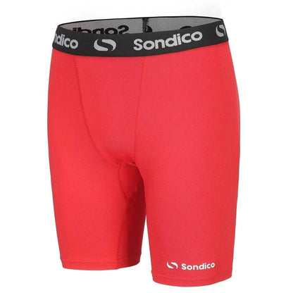 Red - Side - Sondico Mens Core 6 Base Layer Shorts