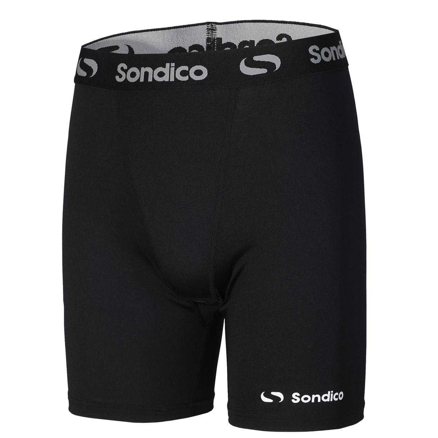 Black - Side - Sondico Mens Core 6 Base Layer Shorts