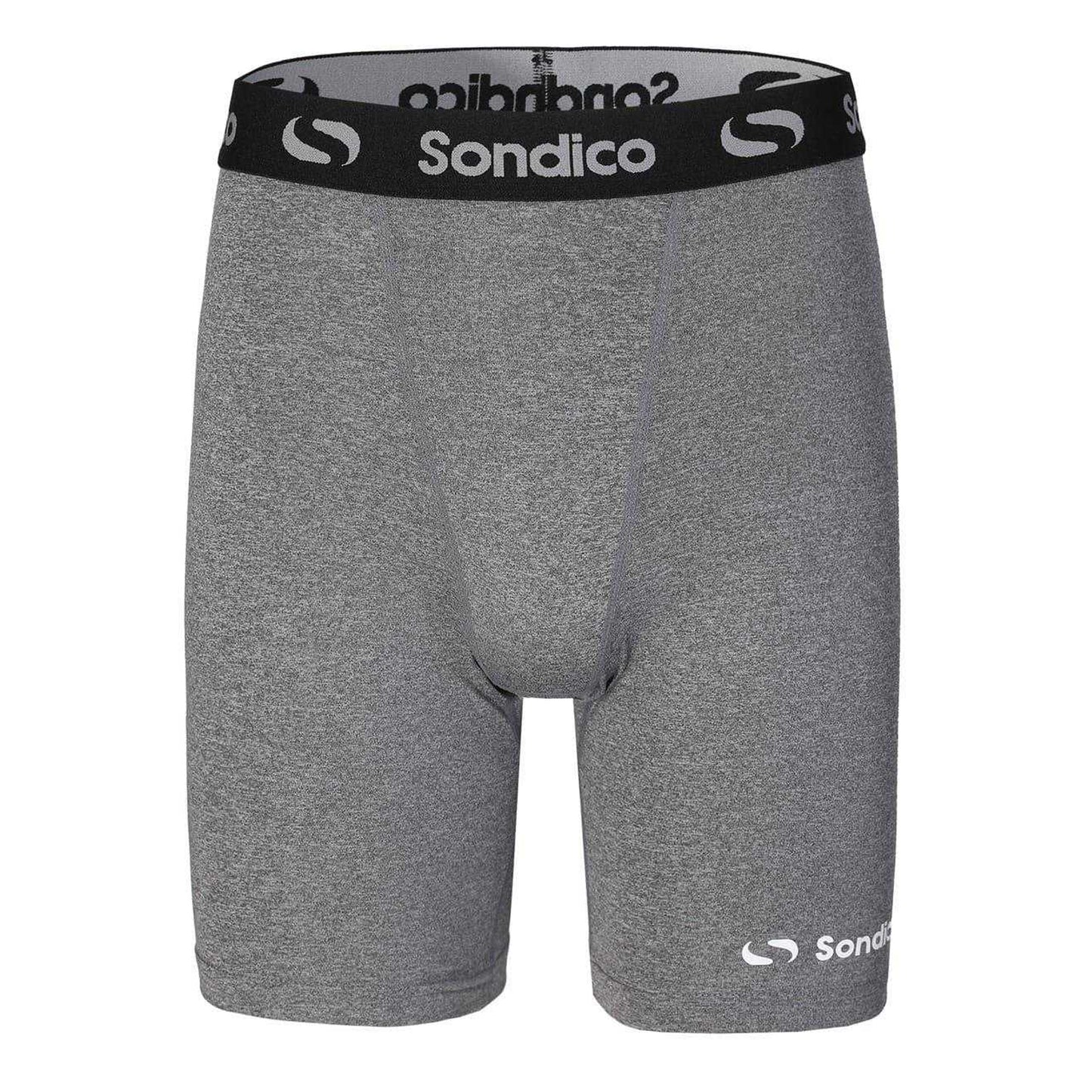 Grey Marl - Front - Sondico Mens Core 6 Base Layer Shorts