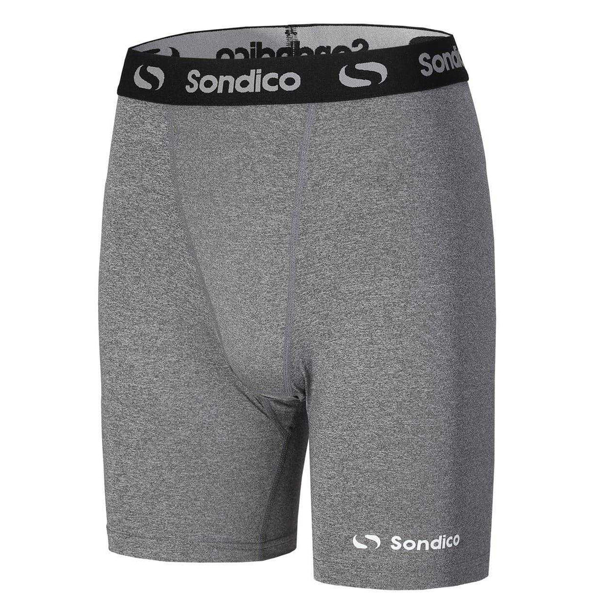 Grey Marl - Side - Sondico Mens Core 6 Base Layer Shorts