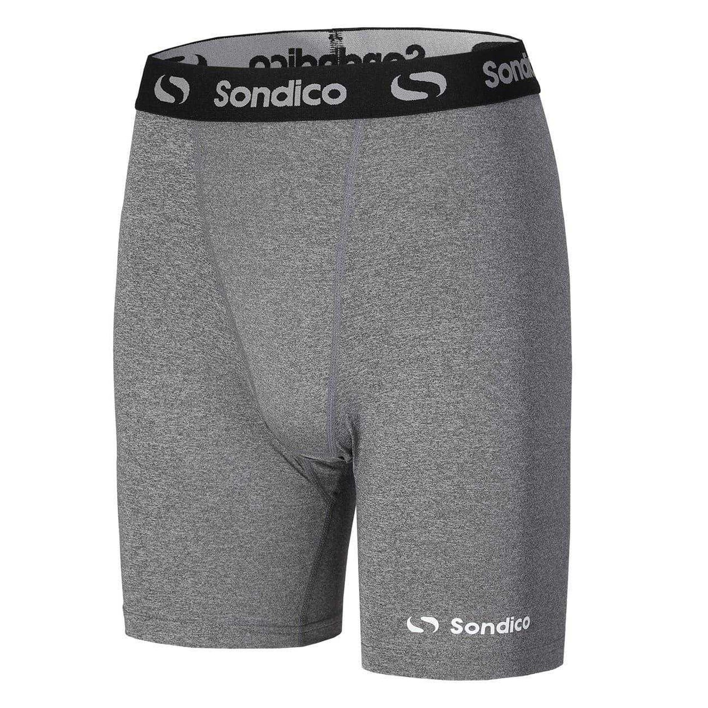 Grey Marl - Side - Sondico Mens Core 6 Base Layer Shorts