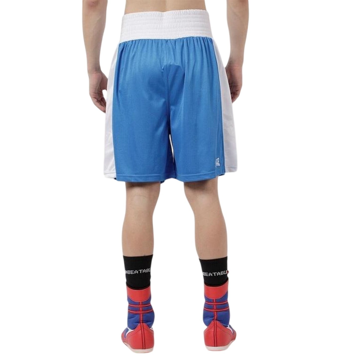 Blue-White - Back - Lonsdale Mens Boxing Shorts