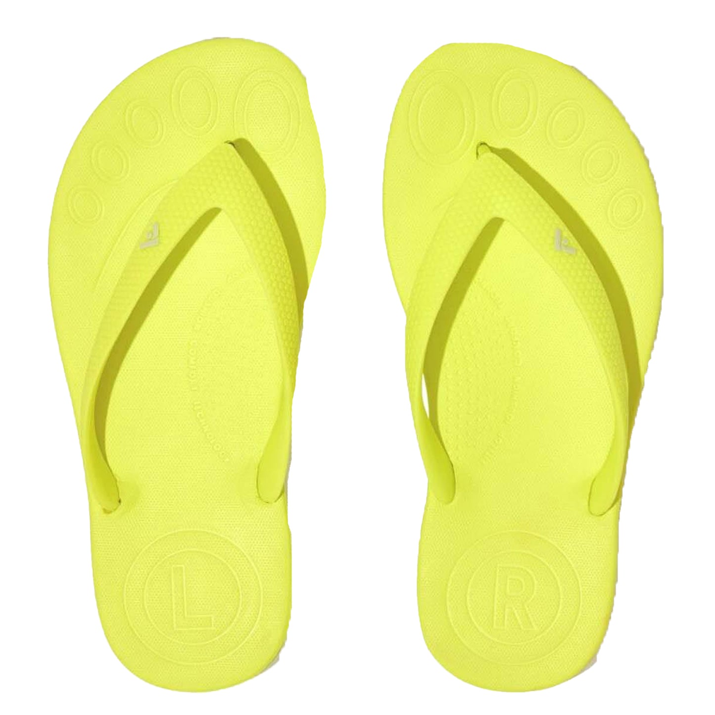 Yellow - Back - FitFlop Girls Ergonomic iQushion Flip Flops