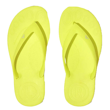 Yellow - Back - FitFlop Girls Ergonomic iQushion Flip Flops