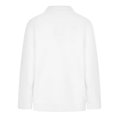 White - Back - 4th & Reckless Womens-Ladies Polo Sweatshirt