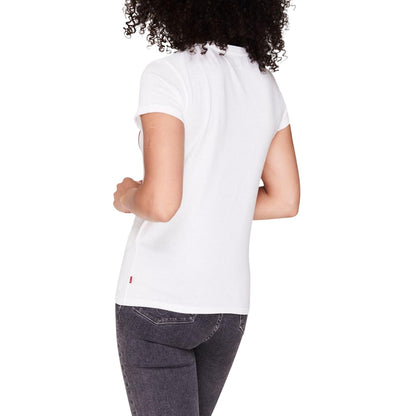 White - Lifestyle - Levis Womens-Ladies Batwing Logo T-Shirt