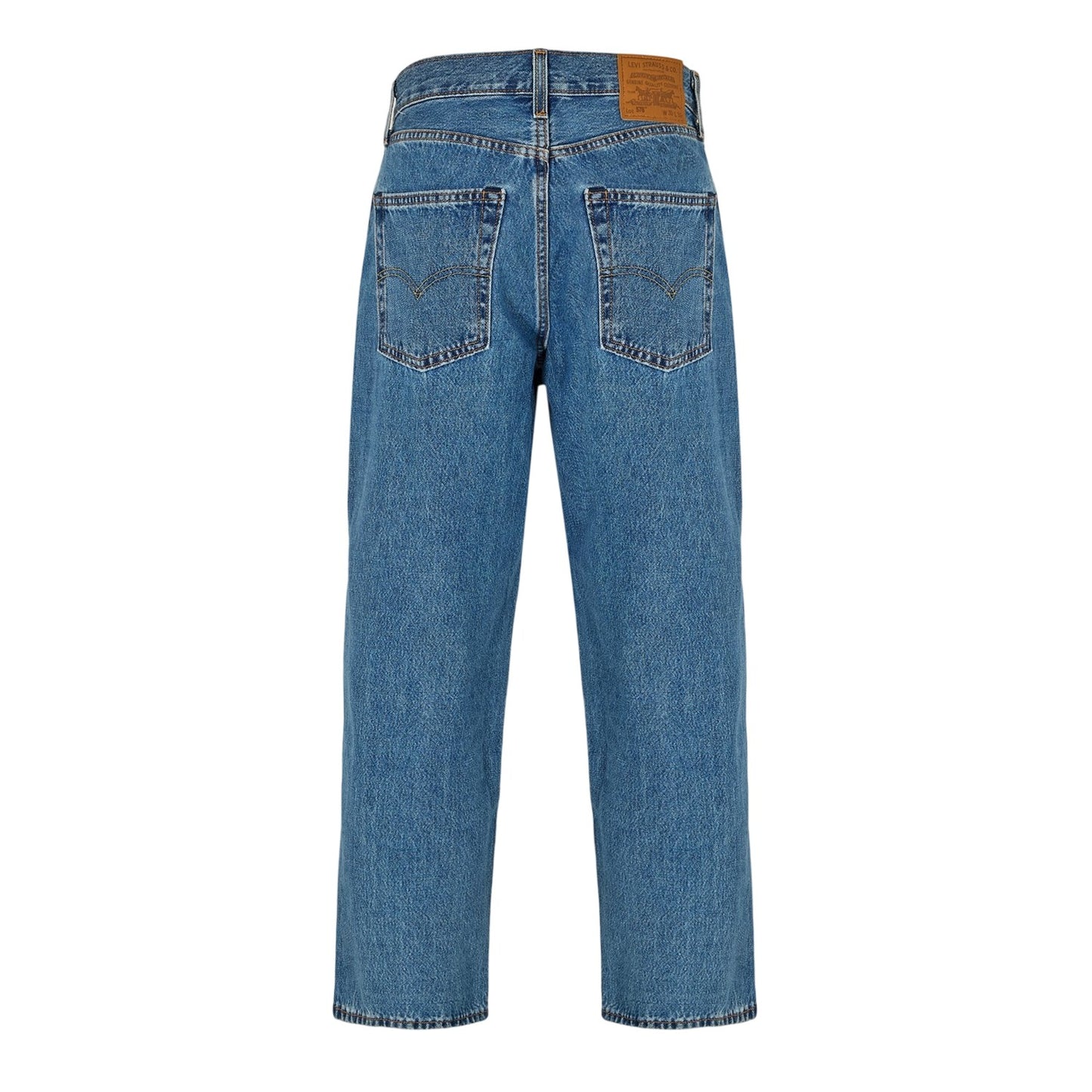Blue - Back - Levis Mens Wide Leg Baggy Jeans