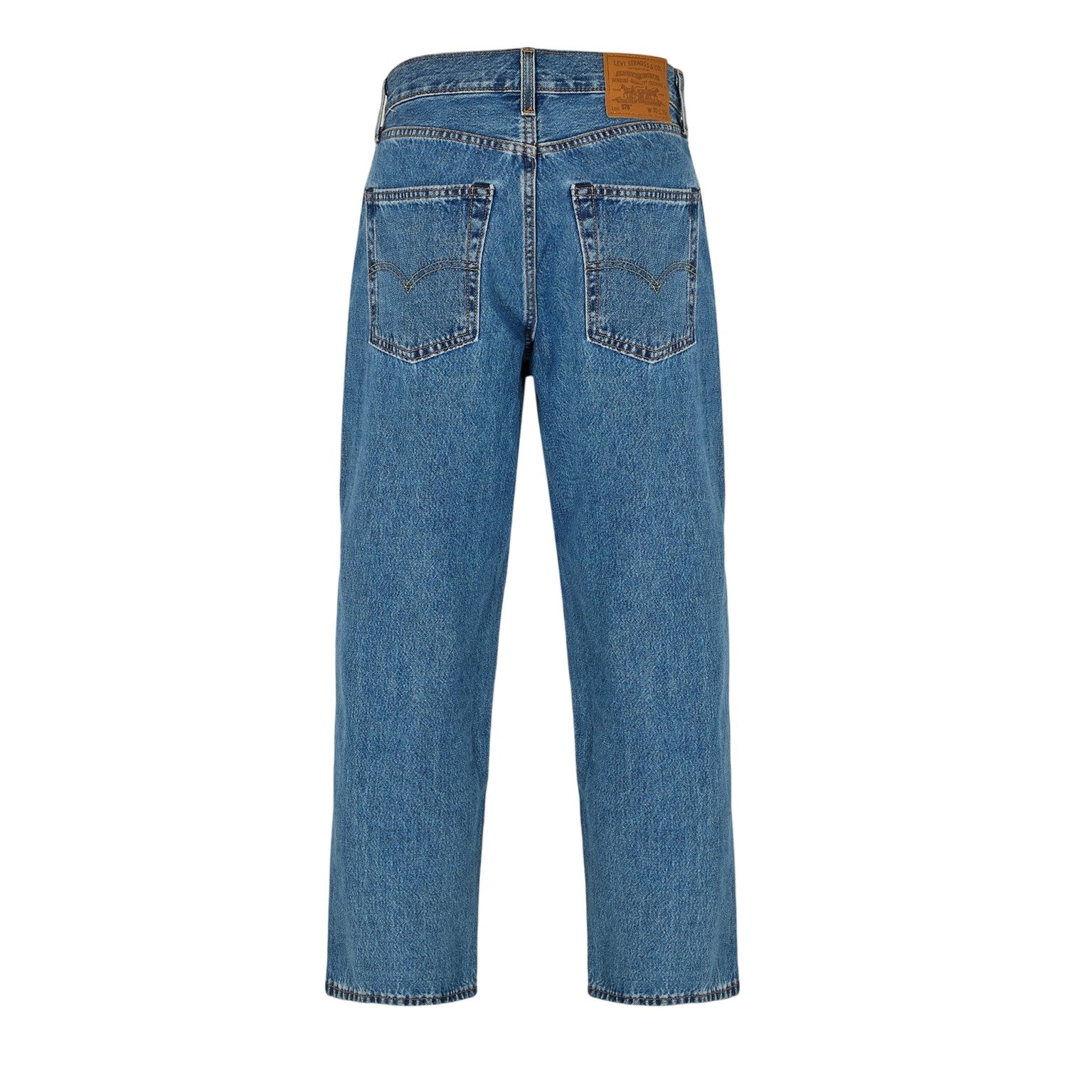 Blue - Back - Levis Mens Wide Leg Baggy Jeans