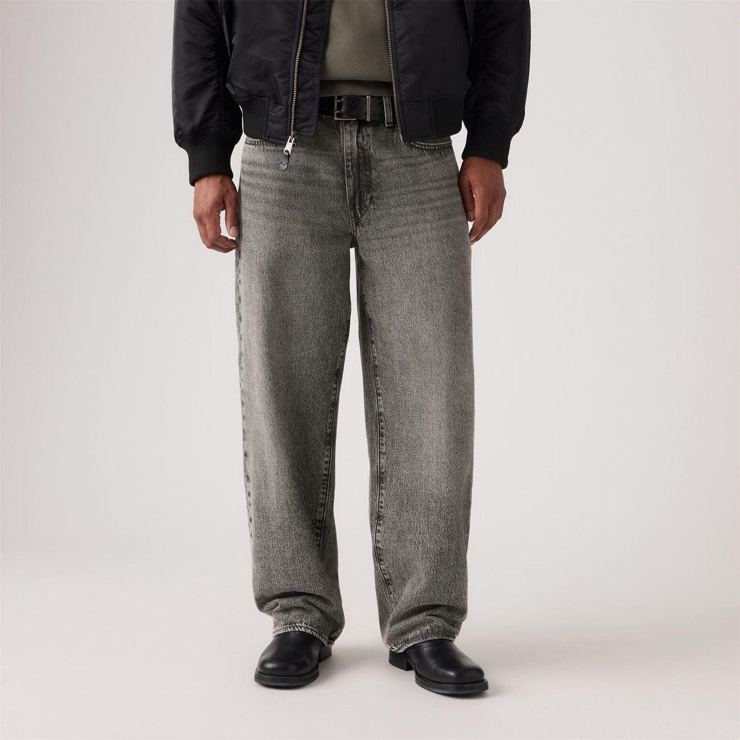 Grey Nights - Side - Levis Mens Wide Leg Baggy Jeans