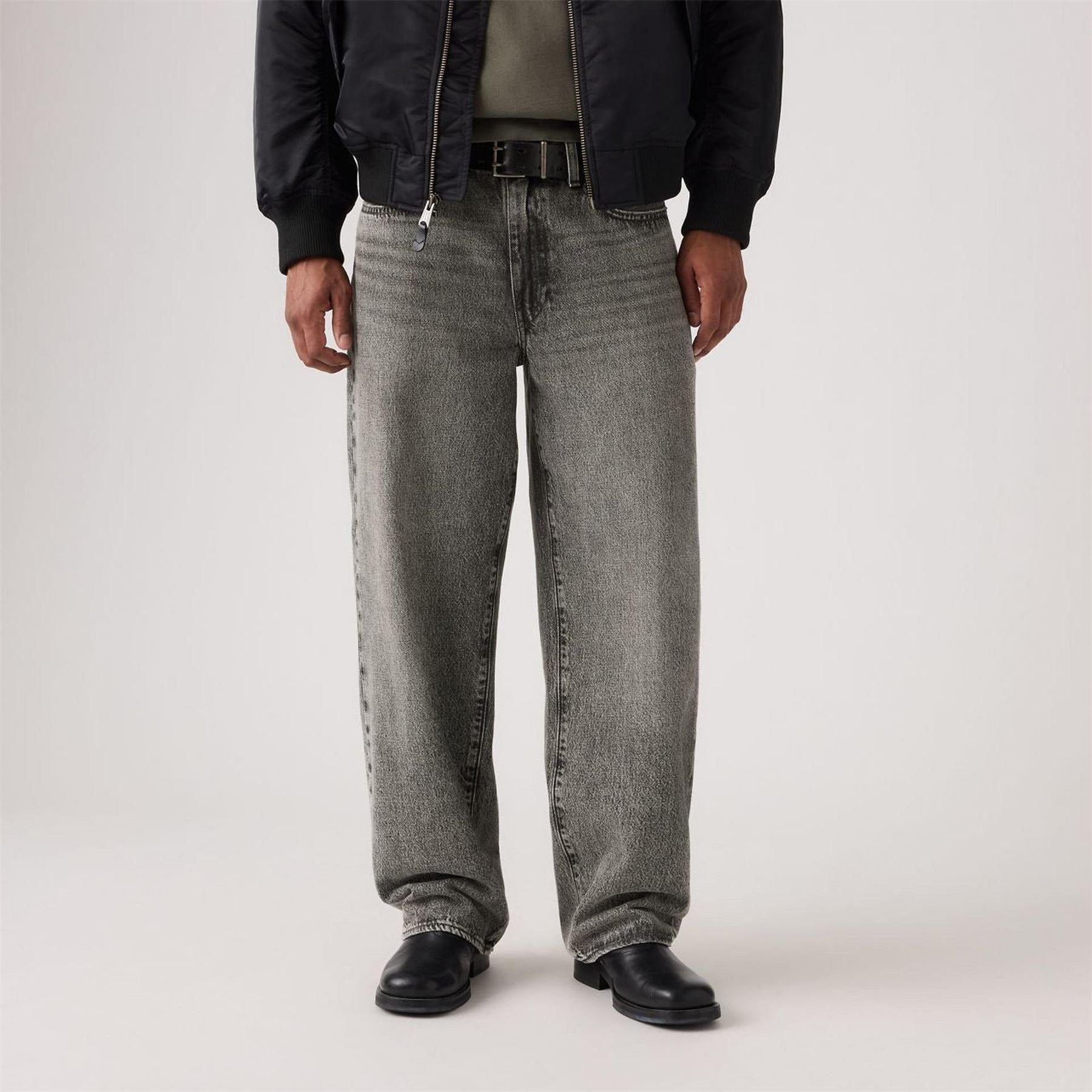 Grey Nights - Side - Levis Mens Wide Leg Baggy Jeans