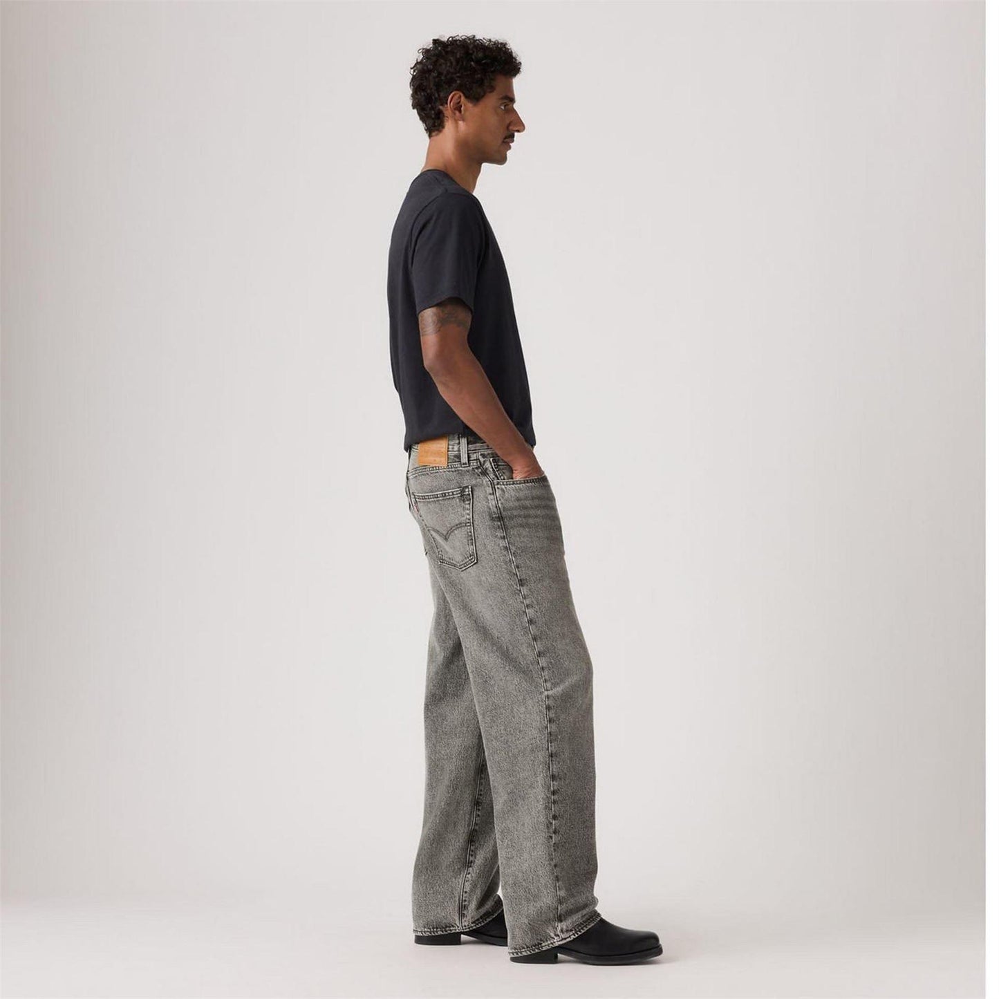 Grey Nights - Pack Shot - Levis Mens Wide Leg Baggy Jeans