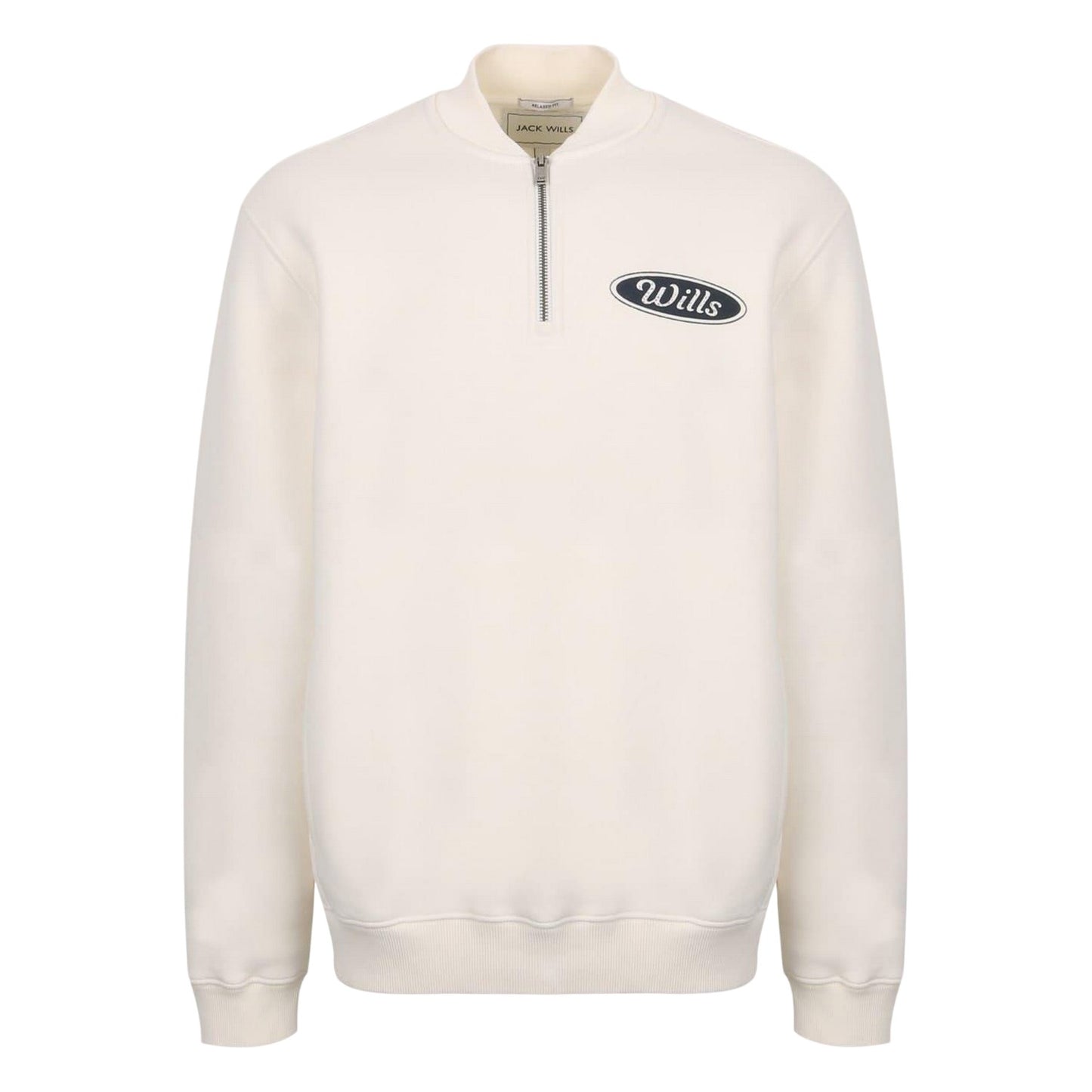 Unboxed White - Front - Jack Wills Mens Americano Oversized Sweatshirt