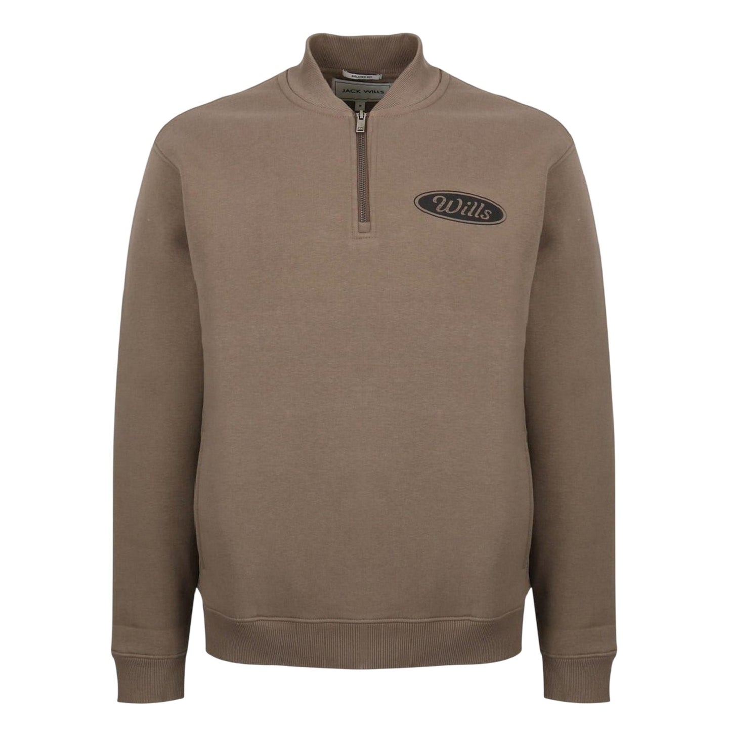 Fawn - Front - Jack Wills Mens Americano Oversized Sweatshirt