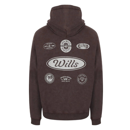 Black Coffee - Back - Jack Wills Mens Relaxed Fit Hoodie