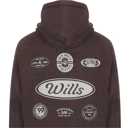 Black Coffee - Side - Jack Wills Mens Relaxed Fit Hoodie