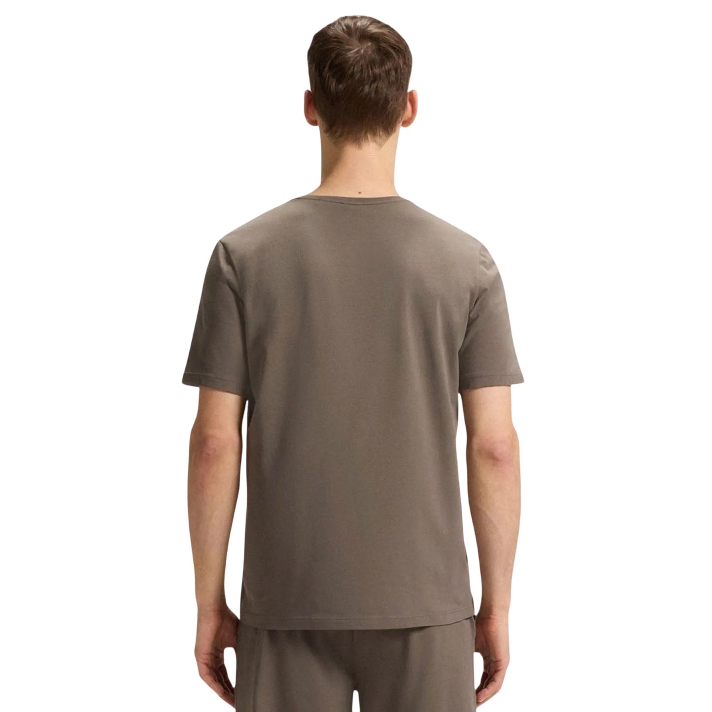 Brown - Back - Boss Mens Mix&Match Short-Sleeved T-Shirt
