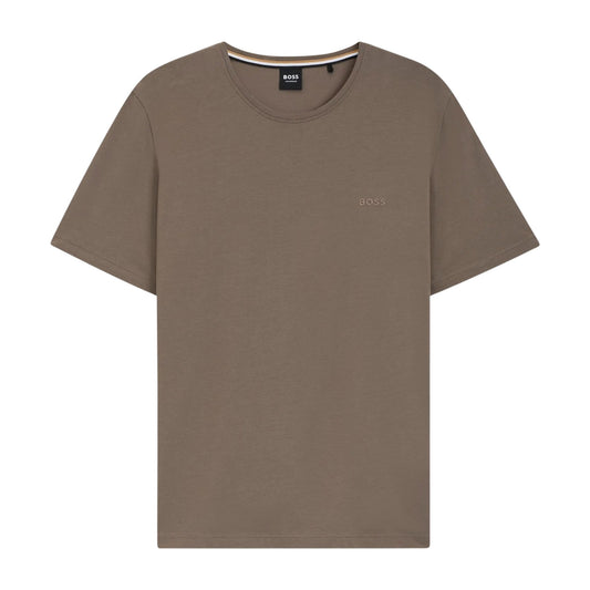 Brown - Front - Boss Mens Mix&Match Short-Sleeved T-Shirt