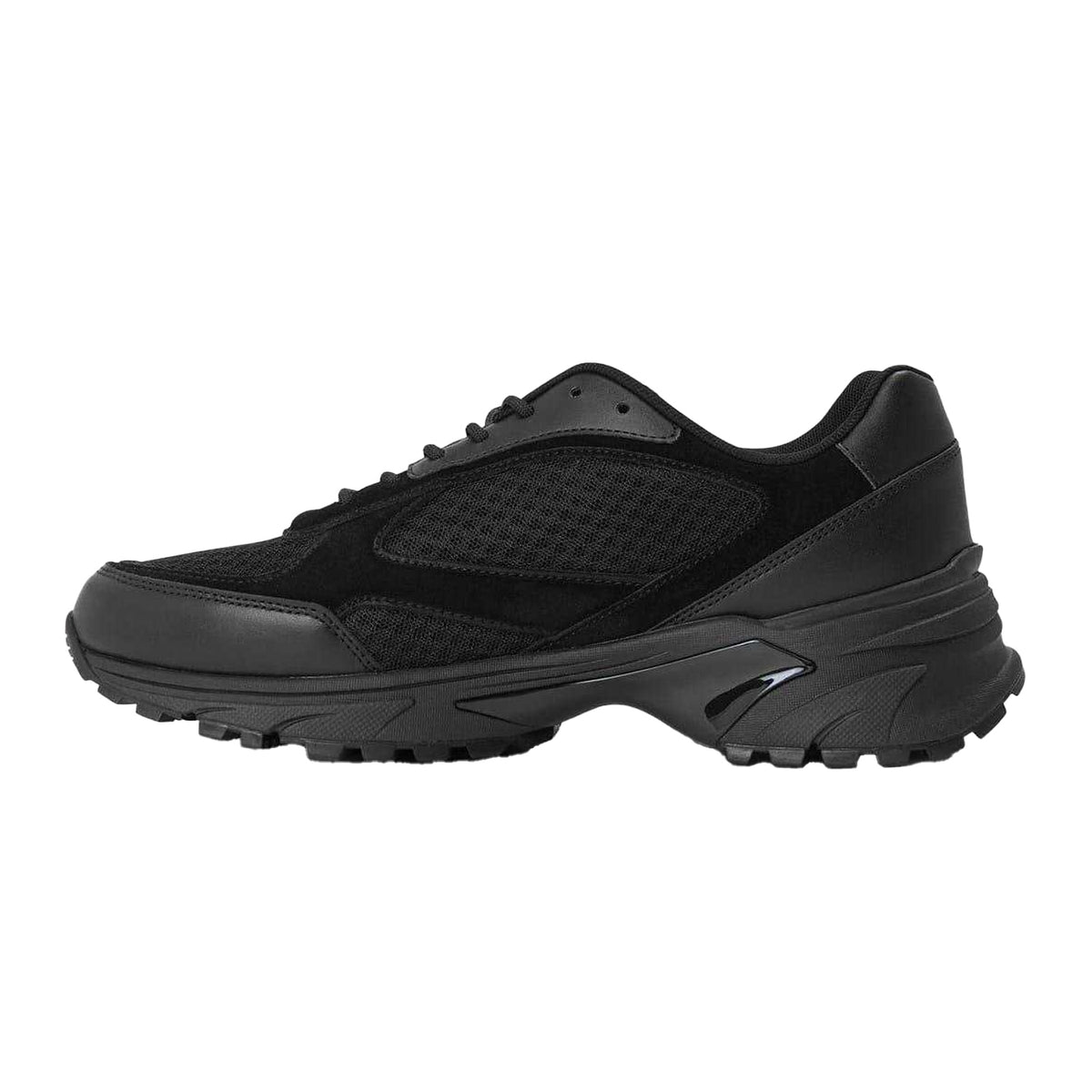 Triple Black - Back - Calvin Klein Mens Hike Runner Leather Trainers