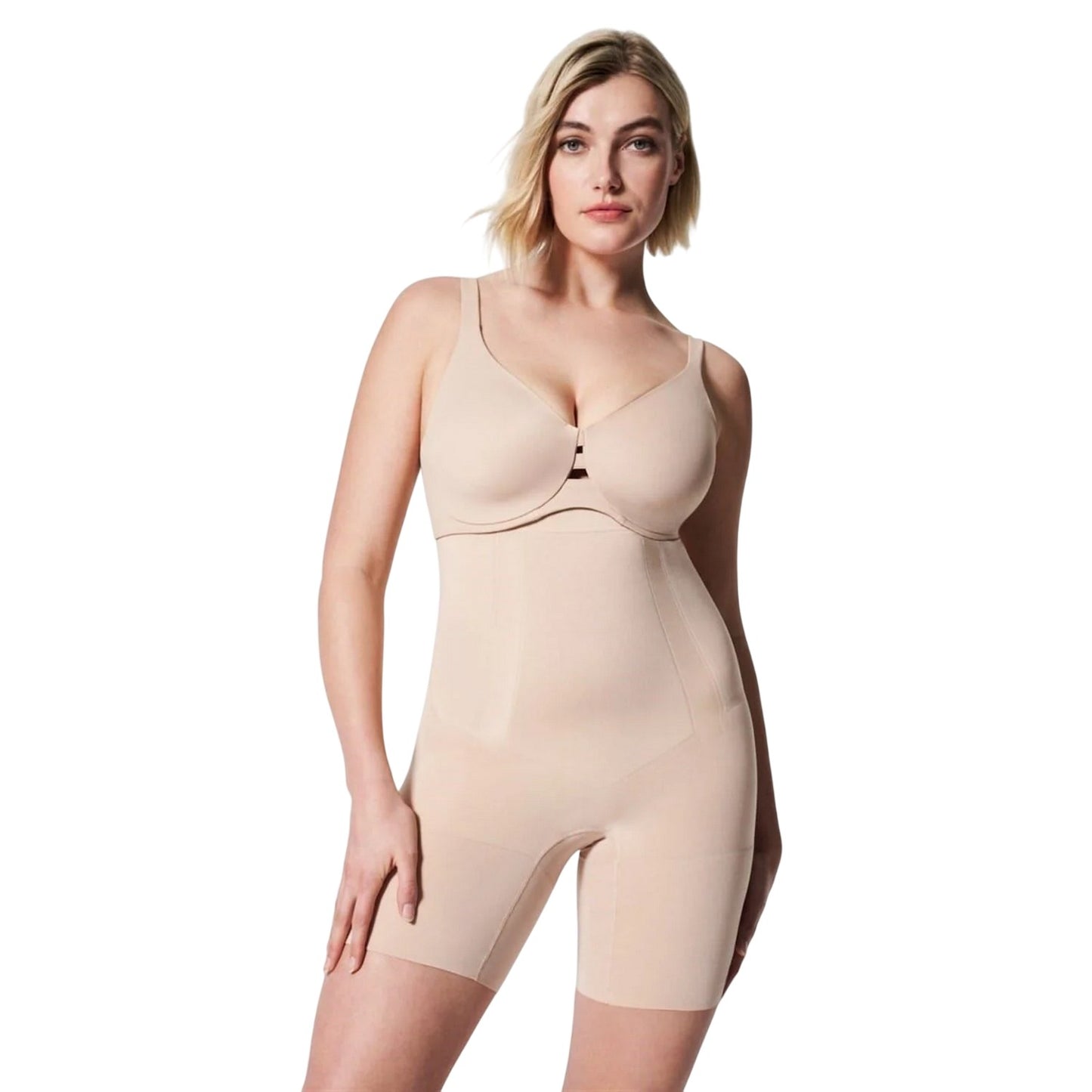 Nude - Lifestyle - Spanx Womens-Ladies Seamless High Waist Shapewear Shorts