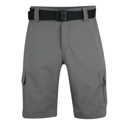 Grey - Front - Columbia Mens Ridge Buckle Walking Shorts