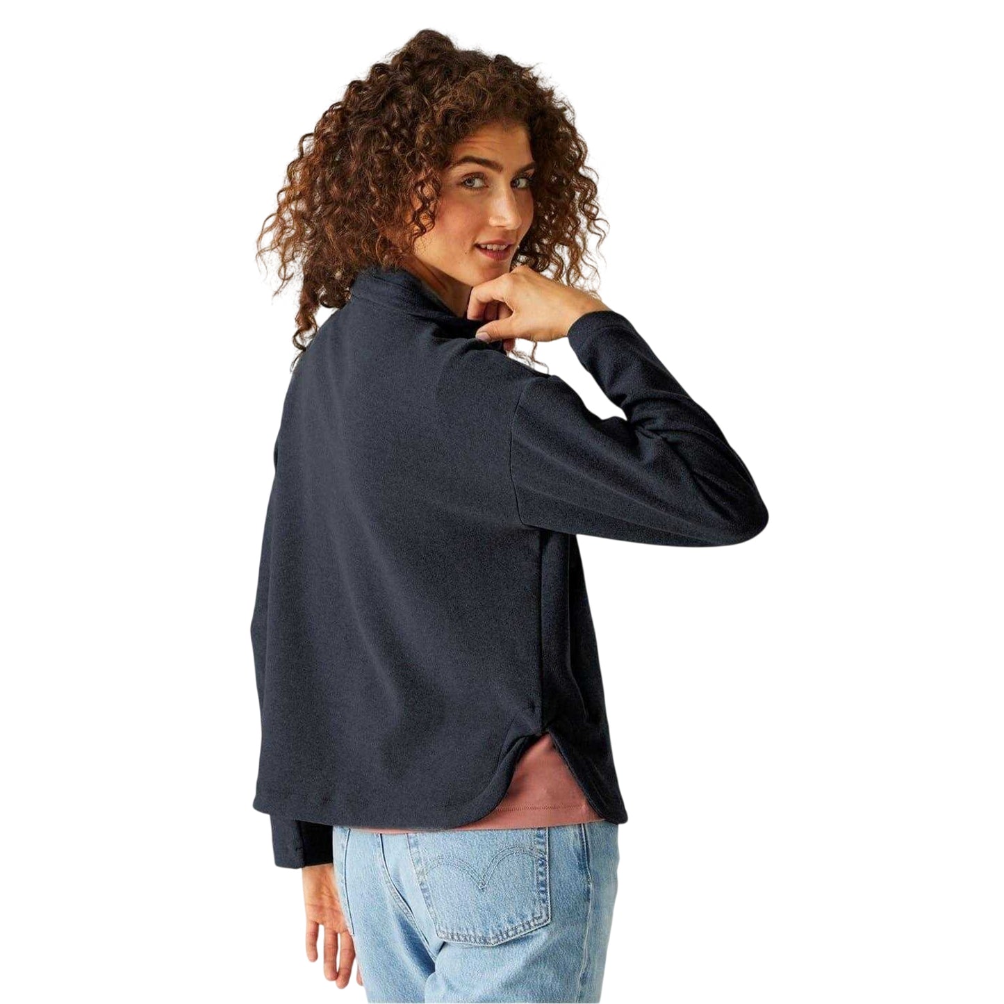 Navy - Back - Regatta Womens-Ladies Ashlynn Full Zip Relaxed Fit Sweatshirt