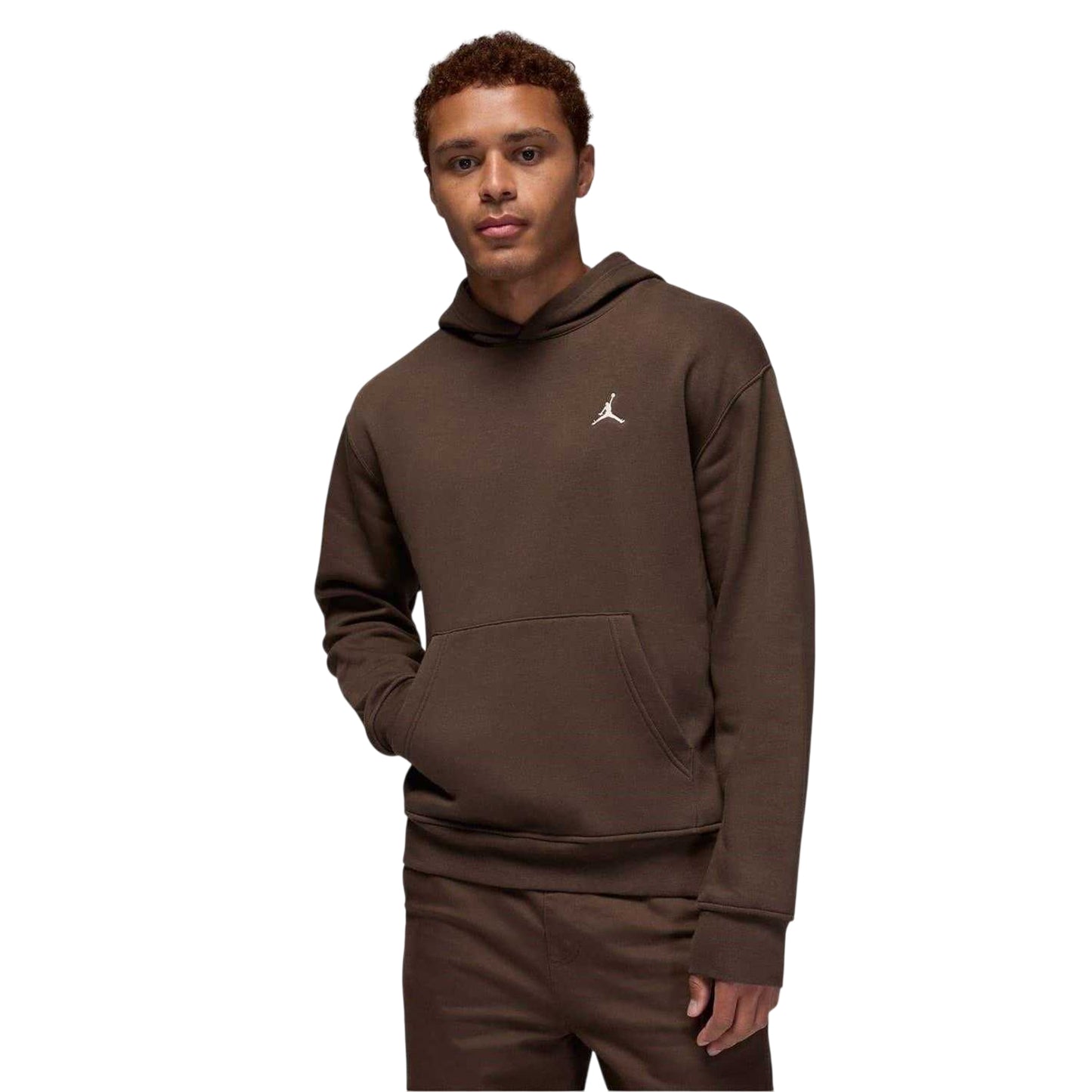 Brown-Sail - Front - Nike Mens Air Jordan Essential Fleece Pullover Hoodie