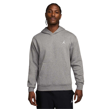 Carbon-White - Front - Nike Mens Air Jordan Essential Fleece Pullover Hoodie
