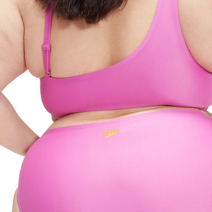 Violet - Lifestyle - Speedo Womens-Ladies Asymmetric Plus Bikini