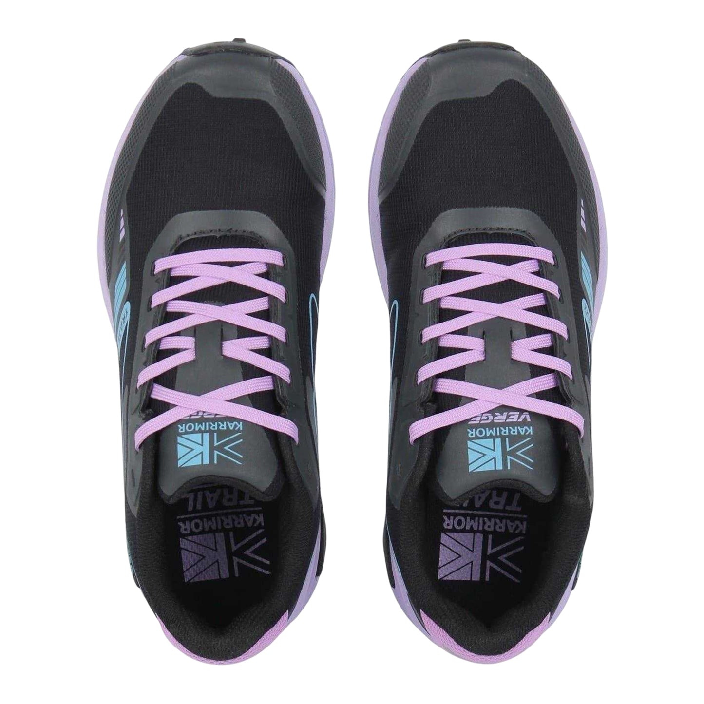 Black-Lilac - Pack Shot - Karrimor Childrens-Kids Verge Trainers