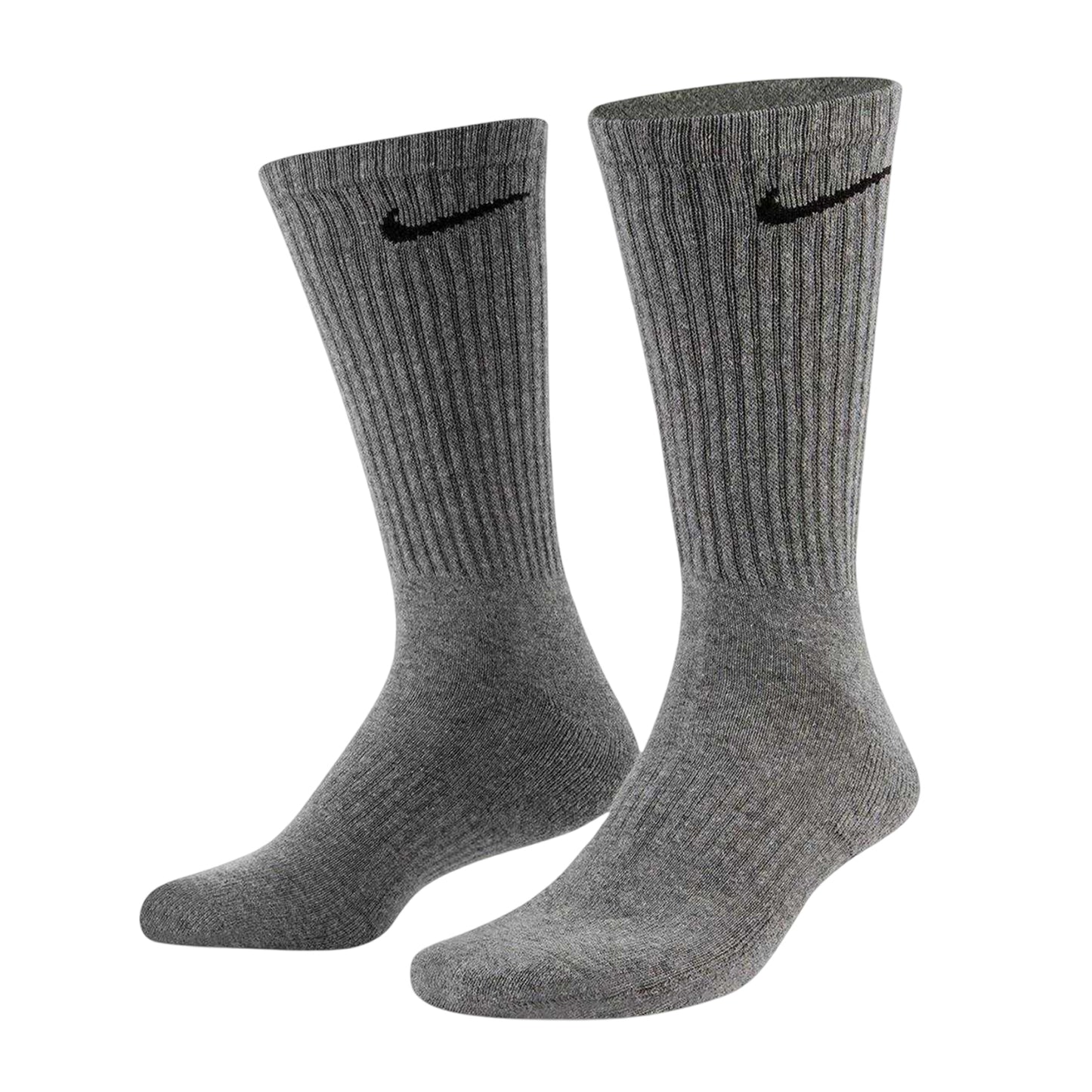 Grey - Back - Nike Unisex Adult Crew Socks (Pack of 6)