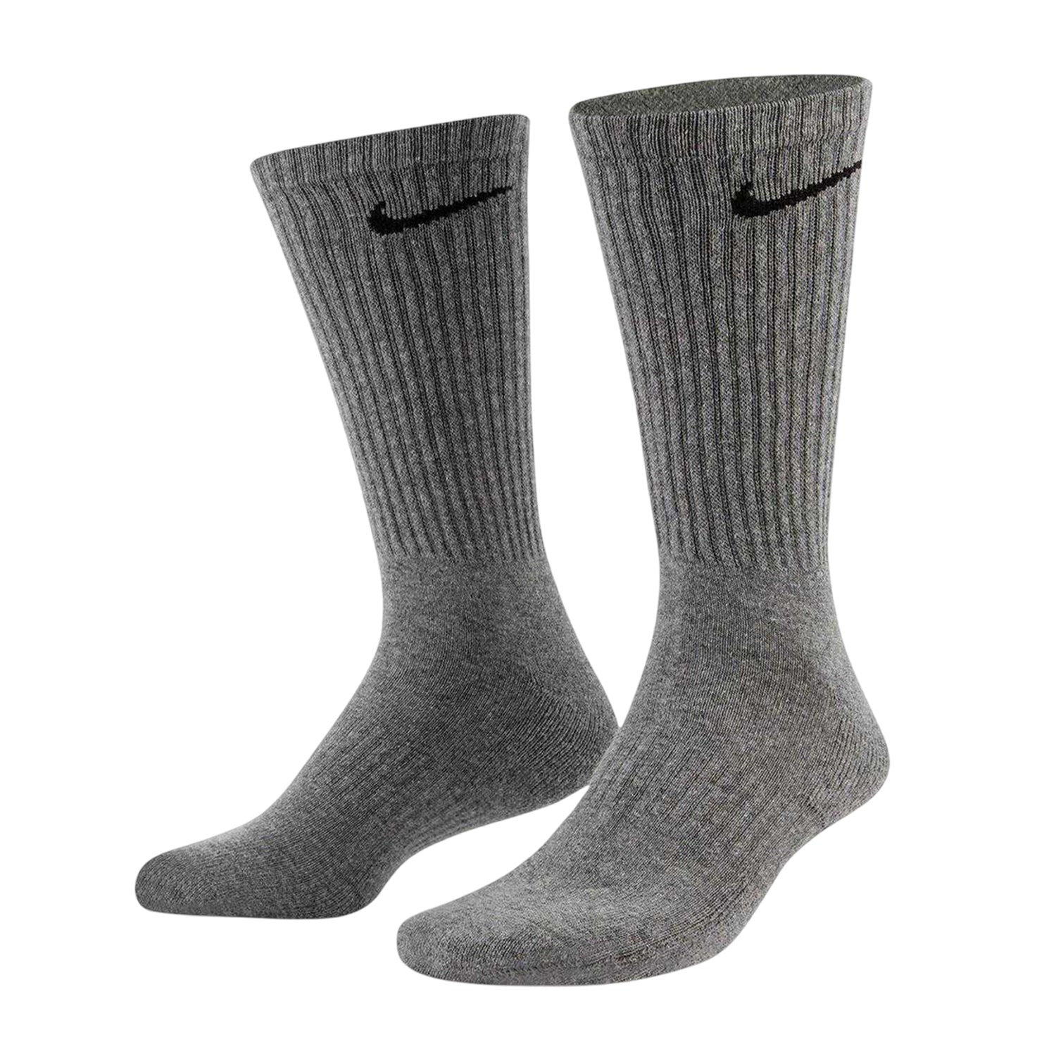 Grey - Back - Nike Unisex Adult Crew Socks (Pack of 6)