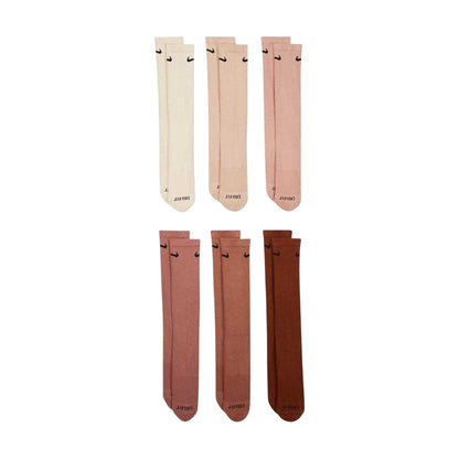 Total Natural Beige - Front - Nike Unisex Adult Crew Socks (Pack of 6)