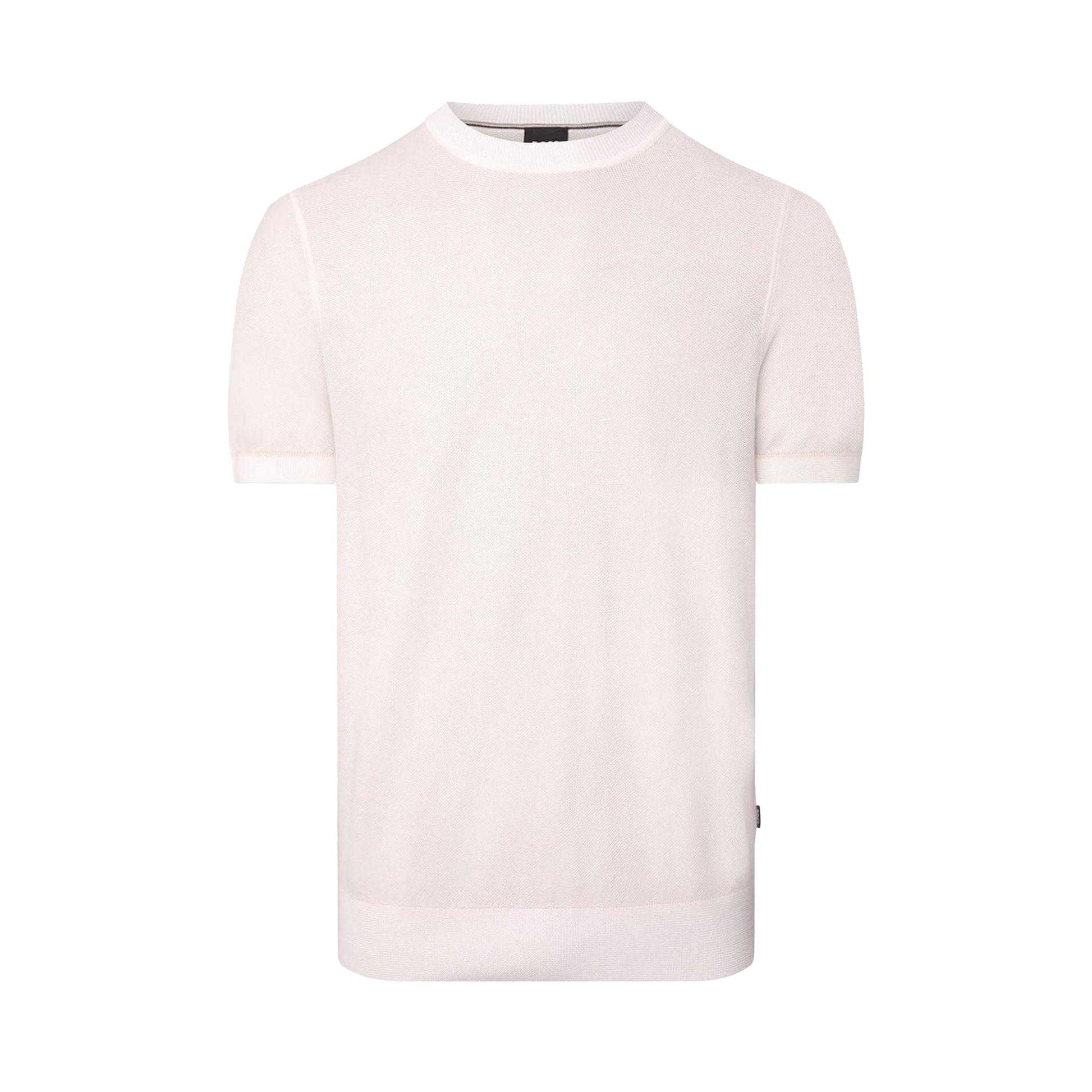 White - Front - Boss Mens Jianfranco T-Shirt