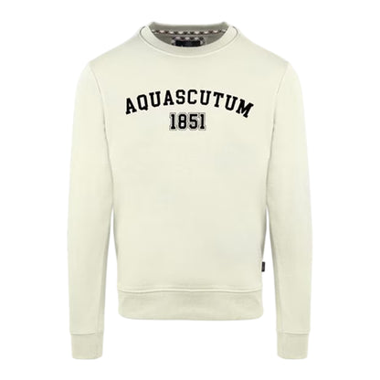 Butter - Front - Aquascutum Mens Arched Logo Sweatshirt