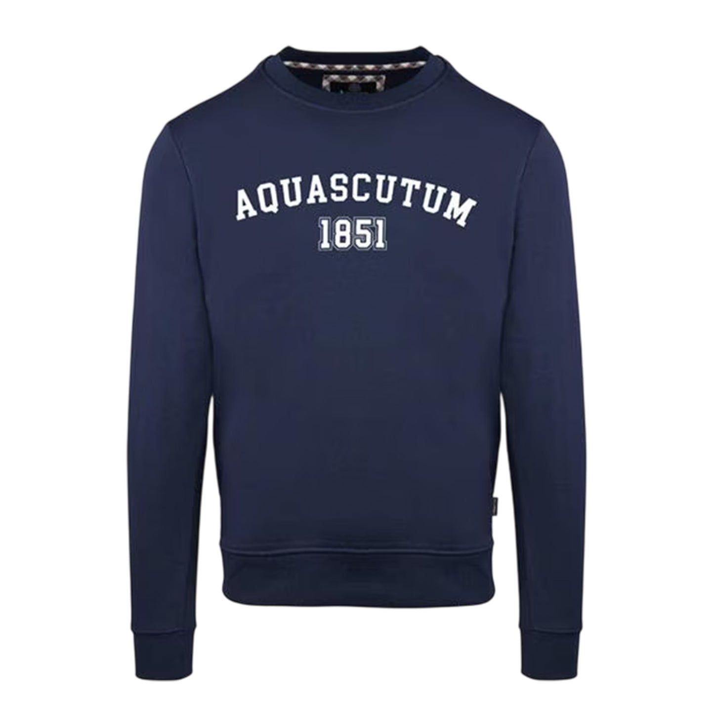 Navy - Front - Aquascutum Mens Arched Logo Sweatshirt