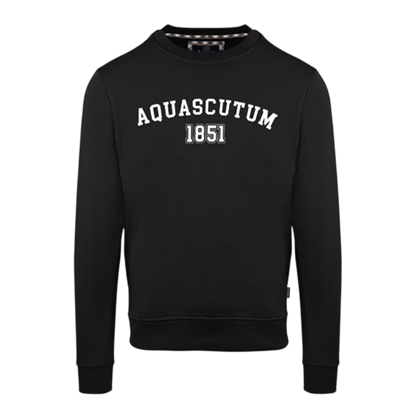 Black - Front - Aquascutum Mens Arched Logo Sweatshirt